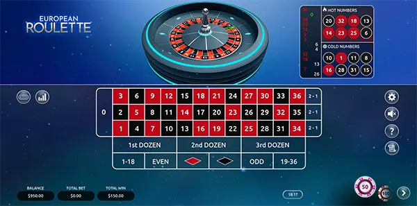 vibra gaming european roulette